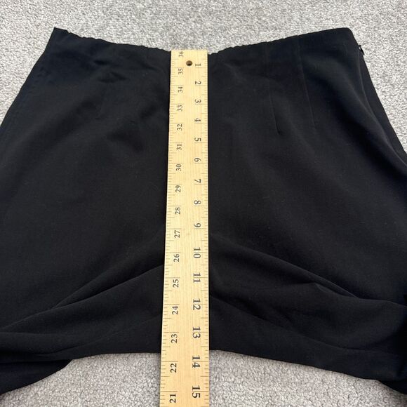 Sigrid Olsen Impressionist Straight Leg Trouser Dress Pants Women 12P Black Work - Picture 14 of 16